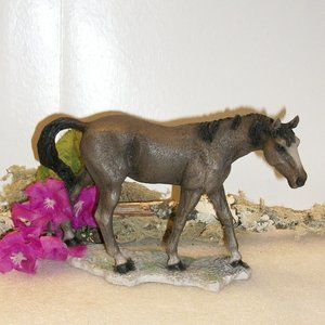 SOLD! CASTAGNA Rare Gray Horse Figurine Made in Italy 5" x 7" Vintage 1988